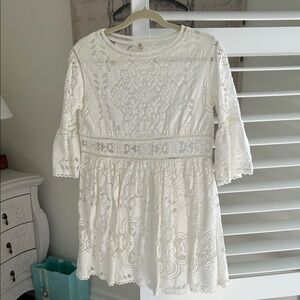 Spell White Lace Mini Dress M Lux +++